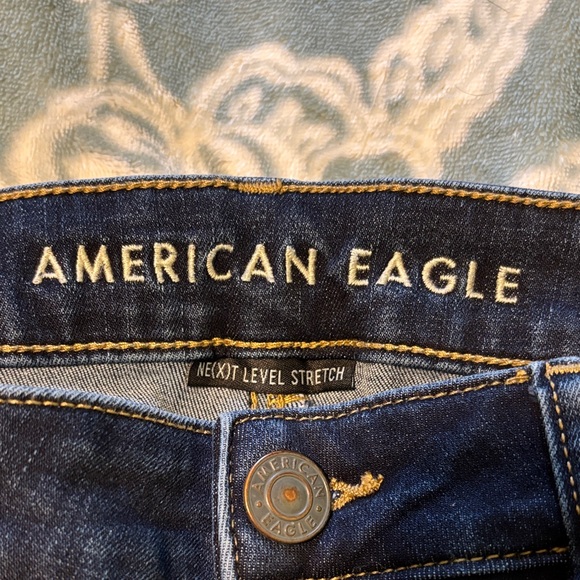 American Eagle Outfitters Women's Dark Blue Skinny Jeans - Picture 2 of 7